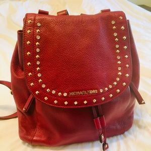 Michael Kors Riley LG Backpack Leather Mulberry